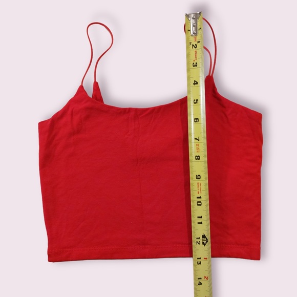 Wilfred Free Tiny Tank Red Spaghetti Strap Crop - Picture 5 of 7